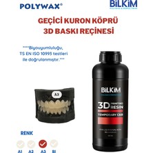 Bilkim Geçici Kuron Köprü Uygulamaları Için Polycure 3D Baskı Reçinesi - 3D Reçine - 500 ml