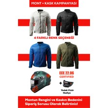 Revertech Şehir Içi Kullanıma Uygun Korumalı Yazlık Motosiklet Montu + Hediye Axxıs Draken S Sımıan B4 Kask 🎁