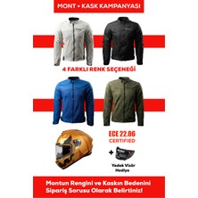 Revertech Şehir Içi Kullanıma Uygun Korumalı Yazlık Motosiklet Montu + Hediye Axxıs Draken S Pumpkın C3 Kask 🎁