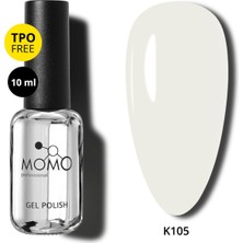 Momo Professional Kalıcı Oje K105, Kırık Beyaz, 10 ml