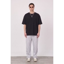Gothamvibes Erkek Blank Oversize Siyah T-Shirt