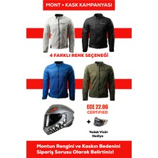 Revertech Şehir Içi Kullanıma Uygun Korumalı Yazlık Motosiklet Montu + Hediye Axxıs Draken S Forza B5 Kask 🎁