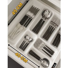 ALMITAL 40x45 Beyaz Çekmece İçi Kaşıklık 7 gözlü Ürünü 38*41 Cm'e Kadar Kesebilirsiniz
