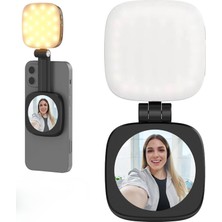 Mo Dou Magsafe Mini Selfie Lambası Aynalı LED Telefon Işığı – Manyetik Şarjlı Vlog Tiktok Youtube Makyaj Çekim Işığı