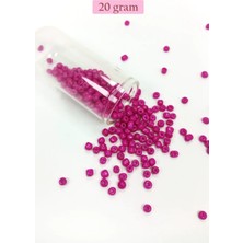 Nemere Dökme Cam Kum Boncuk Büyük Boy (6/0) 4 mm - 20 Gram - Açık Mor - BNC094
