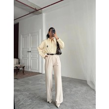 Emporya Trend Kadın Vizon Kumaş Pantolon | Yeni Sezon | Palazzo Kesim