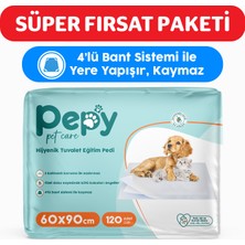 Pepy Kedi Kumu 60X90 Hijyenik Tuvalet Eğitim Pedi 30'lu 4 Paket 120 Adet