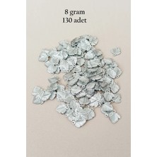 Nemere Oya Abiye Bileklik Kolye Pleksi Metalik Plastik Pul Gümüş Renk 8 Gram 130 Adet - BNC507