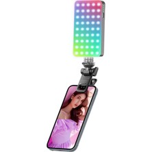 Mo Dou Rgb LED Telefon Selfie Işığı – Şarjlı Mini Video Çekim Lambası 3000 Mah Canlı Yayın Işığı 2900-9000K