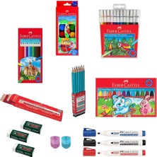 Faber-Castell Okul Öğrenci Kırtasiye Boya Seti Tekli Paket Renkli 12'li Boyalar OFISINN-041