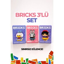 4koma Bricks 3'lü Set Model Karakter Figürü Judy-Donald Duck-Pamuk Prenses 3D Yapı