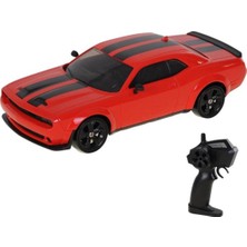 25 Km/h Hız Yapan  Dodge Challenger Şarjlı 2.4 Ghz Uzaktan Kumandalı Drift King Araba Kırmızı