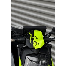 Banxtre Cfmoto NK250 Için Tüm Yıllara Uyumlu Yıldırım Desenli Kafa Sticker Neon Sarı