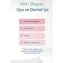 Nemere 3 Adet Altınbaşak Oya ve Dantel Ipi 20 gr -  - No: 635