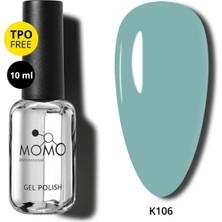 Momo Professional Kalıcı Oje K106, Yeşil Gri, 10 ml