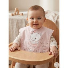 Gökçe Baby Sevimli Balerin Ayı Desenli Cepli Bebek Mama Önlüğü