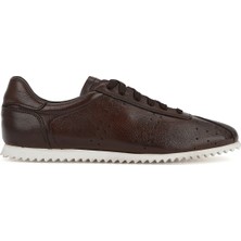 Ziya, Erkek Hakiki Deri Sneaker 1611026Z900 Kahve
