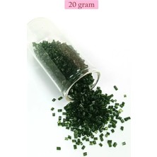 Nemere Kesme Cam Boncuk 2mm - 20 Gram - Şeffaf Koyu Yeşil -BNC319