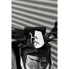 Banxtre Cfmoto NK250 Için Tüm Yıllara Uyumlu Yıldırım Desenli Kafa Sticker Beyaz