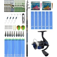 Yek Outdoor Surf Olta Seti Kendo Spider Surf 3.60M 50-150GR Olta Kamışı&okuma FNX-60BL Olta Makinesi