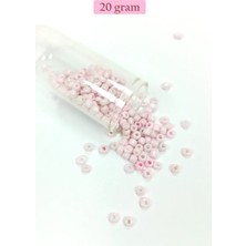 Nemere Dökme Cam Kum Boncuk Büyük Boy (6/0) 4 mm - 20 Gram - Toz Pembe - BNC077