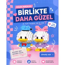 Bricks Hello Kitty & My Melody Ikili Nano Block Set - 300+ Parça Eğitici 3D Mikro Blok Seti