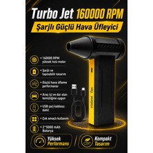Vothoon Turbo Jet 160000 Rpm Taşınabilir Şarjlı Hava Üfleyici 2X5000 Mah Bataryalı Mini Fan