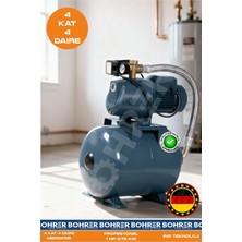 Böhrer JET100 Döküm Gövdeli 1 Hp 0.75KW 24L Yatay Genleşme Tanklı Bahçe Bina Hidrofor Pompa - 3 Kat 3 Dair