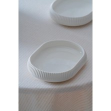 Acar Bıanco Lınea Oval Kayık Tabak 10X14CM