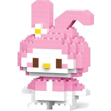 Brixie My Melody Mikro LEGO Figür - 180+ Parça Pembe Tavşan 3D Blok Seti