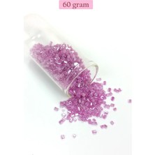 Nemere Kesme Cam Boncuk 2mm - 60 Gram - Şeffaf Eflatun - BNC359
