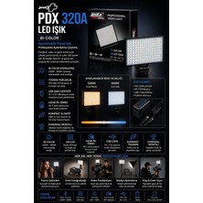 Pdx 320A LED Işık | Bi-Color | Ayarlanabilir Panel