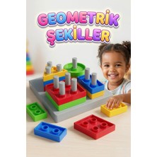 Farbu Oyuncak 17 Parça 4 Farklı Renkli Eğlenceli Geometrik Şekilli Zeka Geliştirici Eğitici Bul-Tak Oyun Seti