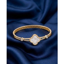 Rome Oro Van Cleef Beyaz Sedefli Kelepçe