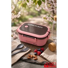 Gugga Daily - Taşınabilir Yemek Kabı Lunchbox Diyet Spor Okul Beslenme Kutusu Saklama Kabı Çatal Kaşıklı Sefer Tası 1200ML