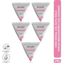Dermokil %100 Doğal Gül Suyu Yoğun Nemlendirici Saç Maskesi 25 ml x 5 Adet