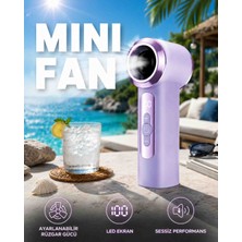 Upeka 3 Kademeli Turbo Cep Boy Mini Fan 12CM 96GR Ip Askılı Type-C Şarjlı Soğutucu El Fanı