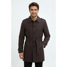 Uki Gri Comfort Fit Trençkot