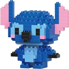 Brixie Stitch Karakteri Mini LEGO - 145 Parça Mikro Blok 3D Yapboz - Mavi Sevimli Figür
