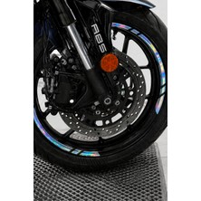 Banxtre Motosiklet Jantı Için Universal Tüm Motorlara Uyumlu Renk Jant Şeridi (8 Parça)
