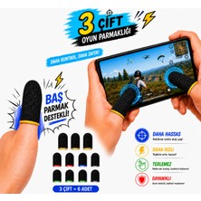 Anktek Mobil Oyun Pubg Oyun Eldiveni Fiber Oyuncu Eldiveni Başparmak Ucu Parmaklık (3 Çift)