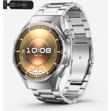 Sneezy Huawei Watch Gt6 Pro 46MM Ile Uyumlu Katlanır Klipsli Paslanmaz Çelik Saat Kordonu
