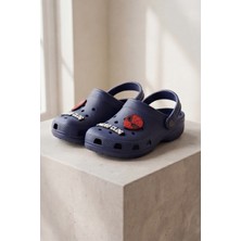 Liarca Hero-Clog Macera Serisi - Lacivert Maske Figürlü Erkek Çocuk - Bebek Terlik ve Sandalet: Ultra Hafif, Anatomik Iç Tabanlı ve Kaymaz Emniyetli Yazlık Çocuk Kapalı Terlik