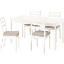 Sare Trade Hernest 4 Kişilik Modern Beyaz Yemek Masası 120*70*75