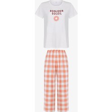Penti Pembe Soleil Pamuklu Kapri Pijama Takımı