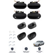 SEMECHLER Hyundaı Accent Yumurta Kasa 1994-1999 Arası Uyumlu Iç Dış Kapı Kolu Takımı Komple Set