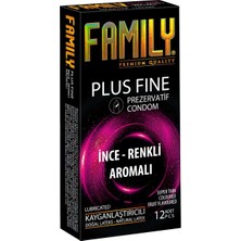 Ss Sexotic Shop Family Plus Fine Ince Renkli Aromalı Prezervatif