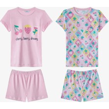 Penti Açık Pembe Kız Çocuk Cherry,Berry Pamuklu 2'li Pijama Takımı