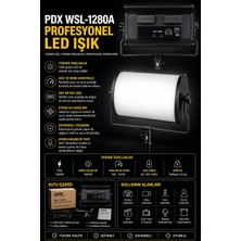 Pdx WSL-1280A Profesyonel LED Işık | Yüksek Güç | Stüdyo Aydınlatma