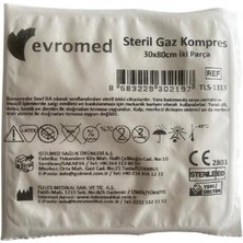 Evromed Steril Gaz Kompresi 30 x 80 cm Iki Parça